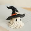 Halloween Ornament Ghost Wearing Witch Shape Statue Indoor Outdoor Display Statue Haunted House Ghost Ornament