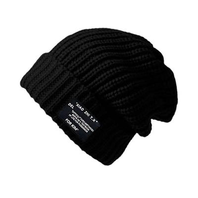 2025 НОВАЯ модная зимняя теплая вязаная шапка мягкая однотонная мужская шерстяная повседневная мешковатая шапка Wom W6K1