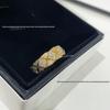 V Gold Xiang Coco 18K Кольца для пары с бриллиантами, стеганый узор, штабелируемые, для женщин