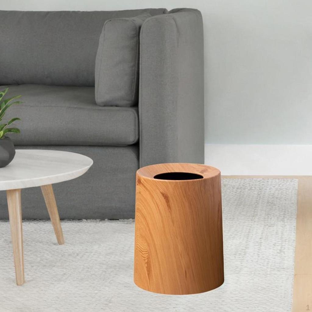 Elegant Wood Grain Waste Bin for Home And Office