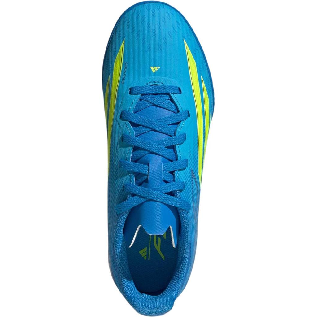 adidas F50 Лига Удобные Дышащие Поддержка Высокие Футбольные Бутсы Глянцевая Отделка Синий Детские JR9017