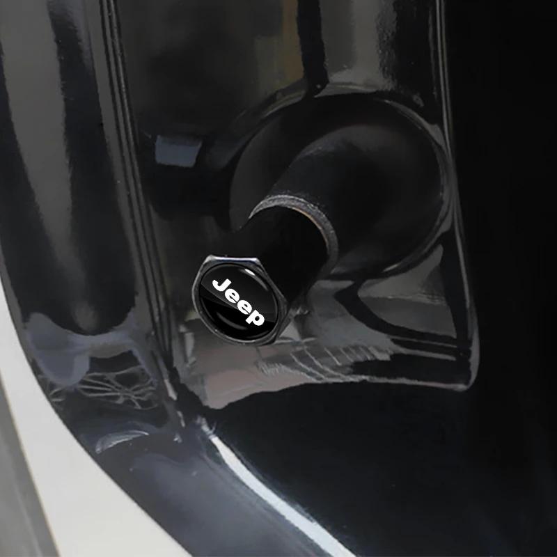 4Pcs Car Tire Valve Cover Wheel Protection Dust Caps Car Accessories For Jeep Grand Cherokee Xj Wk2 Wj Wrangler Jl Compass AKL1