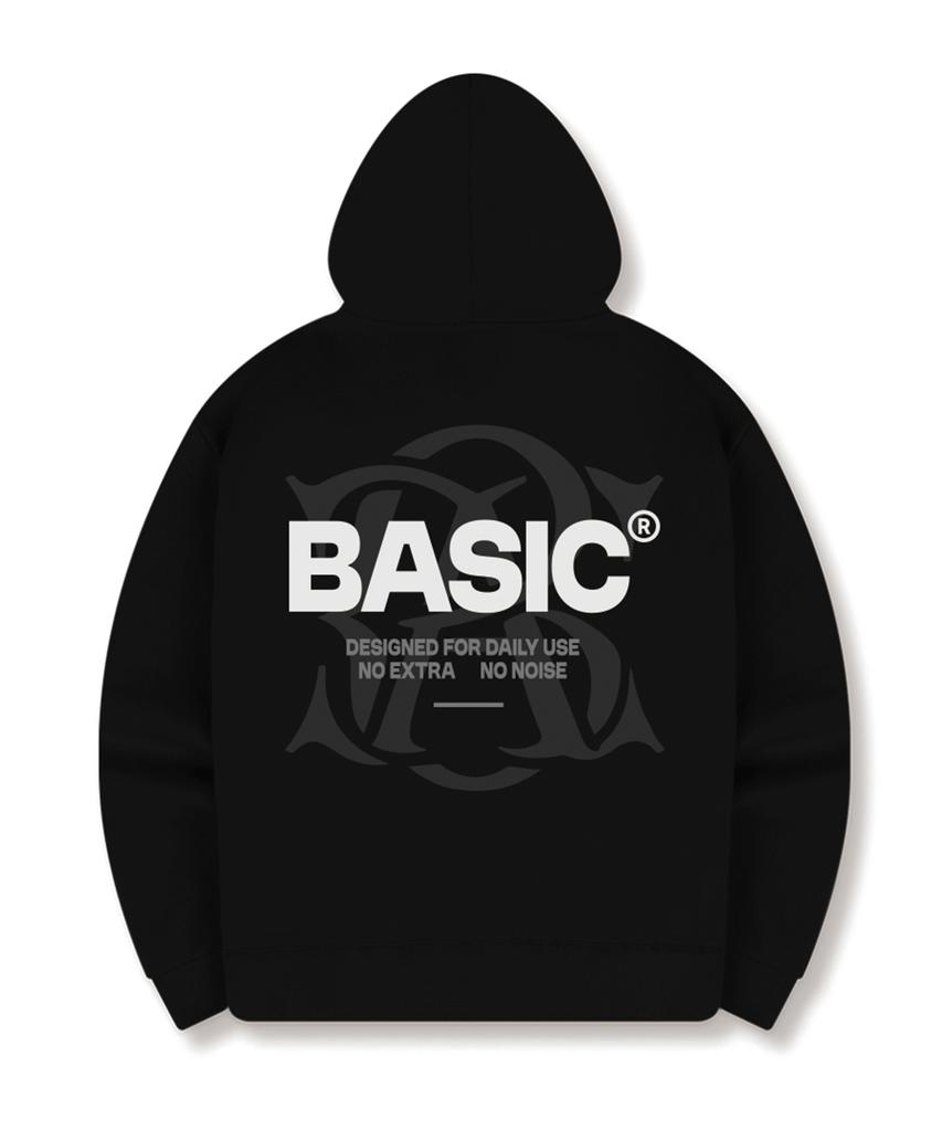 Базовая толстовка с капюшоном Basic Label Base Mark, двусторонняя, оверсайз, на молнии, 3 цвета [Blbh_2004]