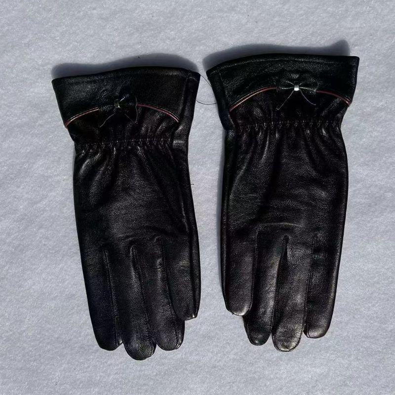 Jiuyunmeng Men's Genuine Leather Gloves, Winter Korean Style, Velvet-Lined, Thick, Warm, Waterproof Motorcycle Riding Gloves