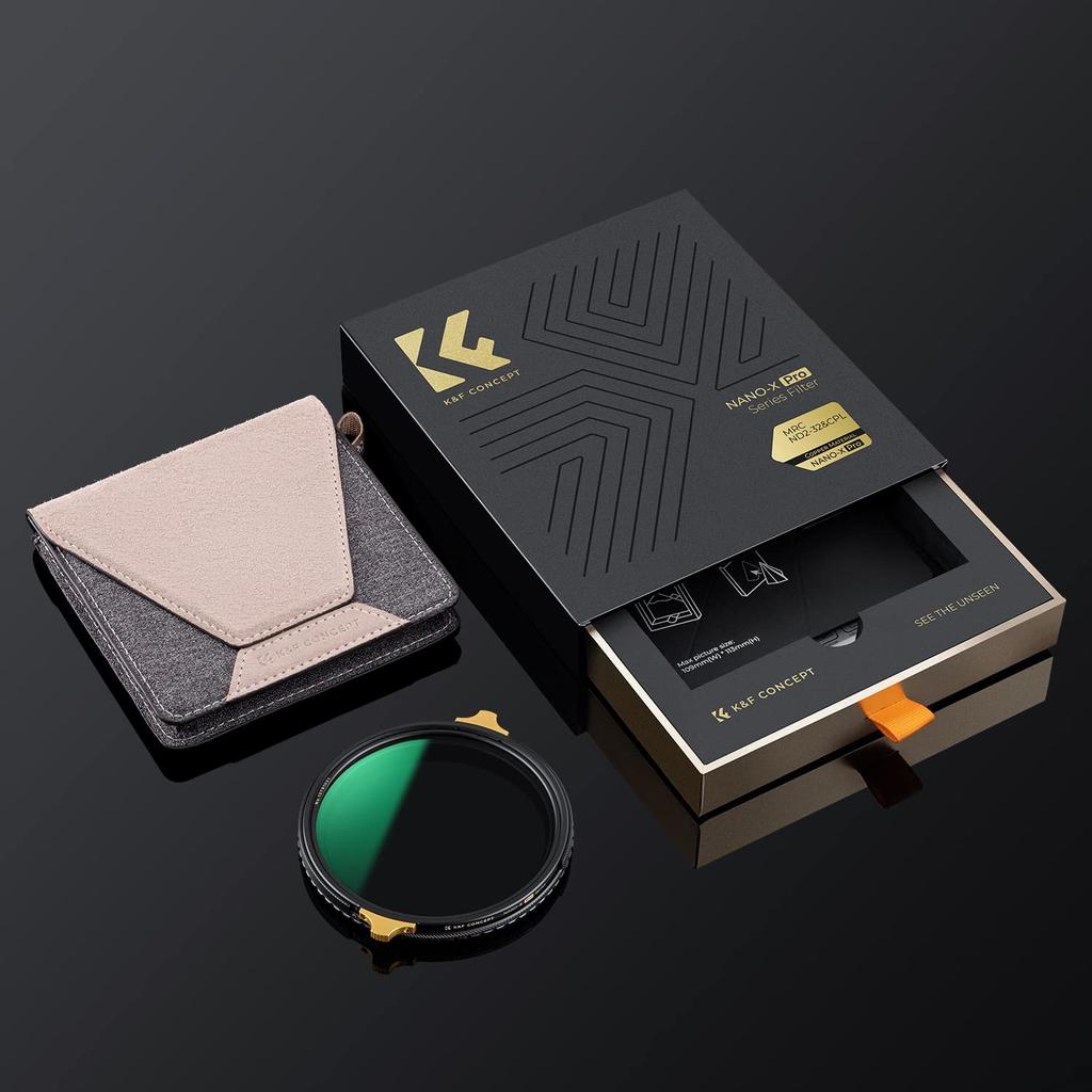 Concept 77мм Фильтр Переменный ND-фильтр 2в1 Многофункциональный фильтр Сделан из латуни и не дает ореолов Без цветовых искажений нанопокрытие с обеих сторон Водоотталкивающий