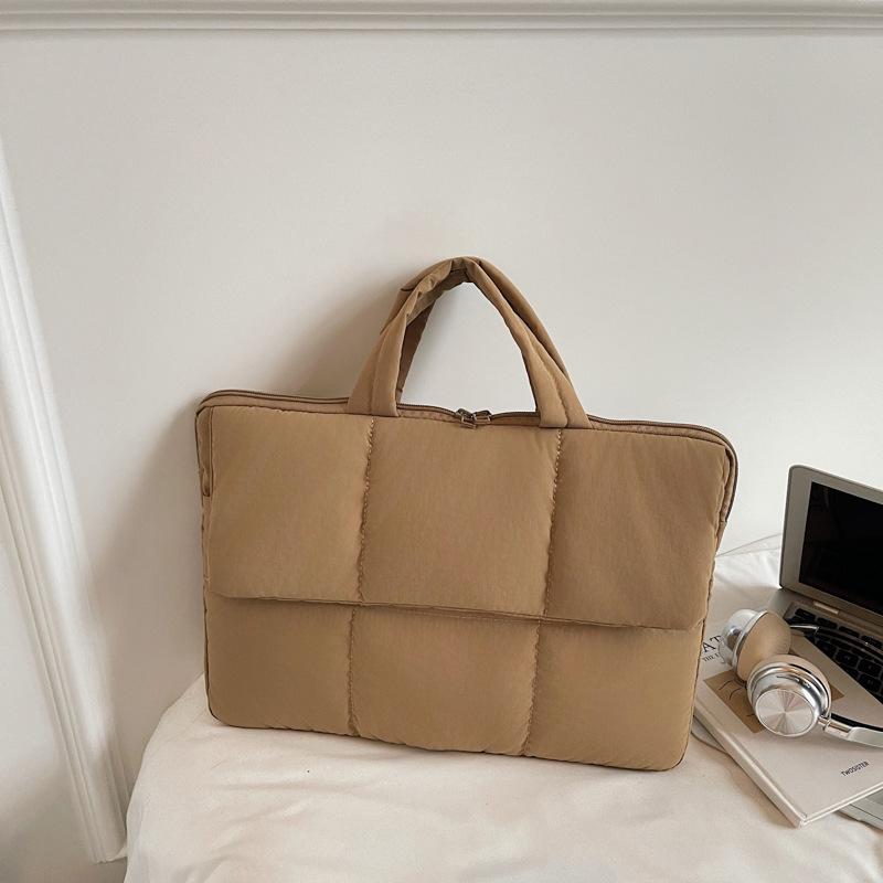 Корейская версия хлопковой сумки для ноутбука большой вместимости, простой повседневной стеганой сумки для одежды, модная трендовая сумка-тоут для работы
