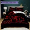 Rammstein Heavy metal band Prints bedding, duvet cover and pillowcases, birthday gift (1 duvet cover + 2 pillowcases, pillow insert not included)JM005