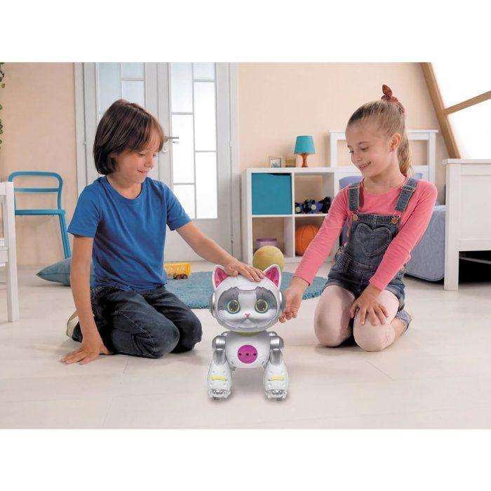 LEXIBOOK - Cyber Power Kitty® – Mon fidèle compagnon high-tech - Commande vocale télécommandé - Danse marche imite un vrai chat