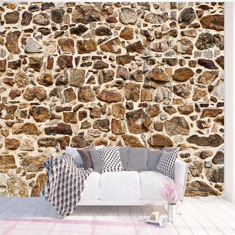 3D настенные обои, винтажные ностальгические 3D рельефные каменные текстуры, настенная живопись для гостиной, кабинета, ресторана, домашний декор, обои