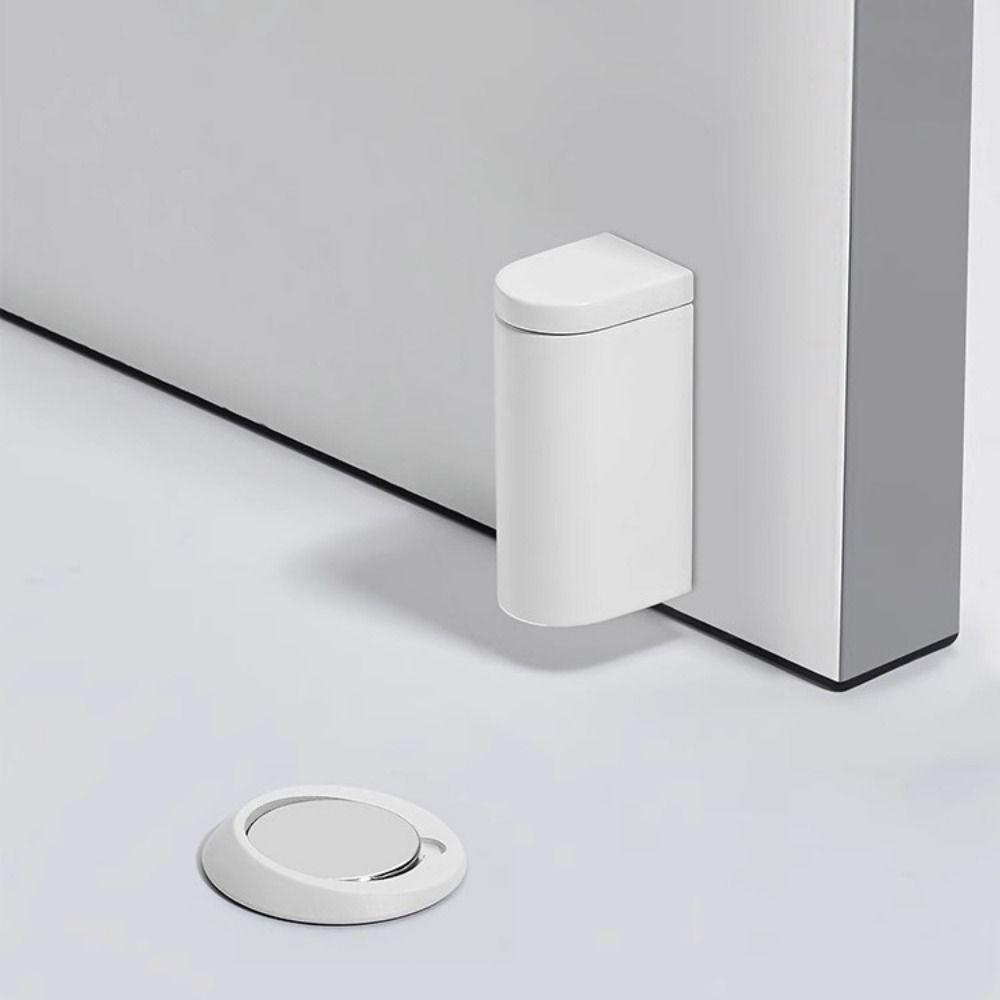 Adjustable Mechanical Door Stop Non-punch Sticker Heavy Duty Magnetic Door Stopper  Kid Protection