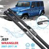 Для Jeep Wrangler JK 2007~2017 Щетки стеклоочистителя для автомобиля Переднее стекло Стеклоочистители для ветрового стекла Аксессуары для автомобиля 2008 2009 2015 2016