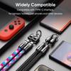 2 в 1 240 Вт USB Type C Шнурок Кабель для передачи данных 5A PD3.1 Быстрая зарядка Для iPhone 17 16 15 Samsung iPad MacBook Huawei Противопотерянный Шнурок