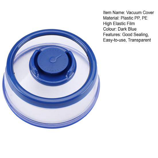Вакуумная крышка Хорошая герметизация Простота в использовании Сохраняет свежесть Создает вакуумную упаковку Прозрачная крышка пластины