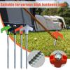 8in Screw In Tent Stakes - Ground Anchors Screw In, Tent Pegs Camping Stakes, Metal Threaded Tent Spikes, Heavy Duty Tent Stakes Tent Pegs