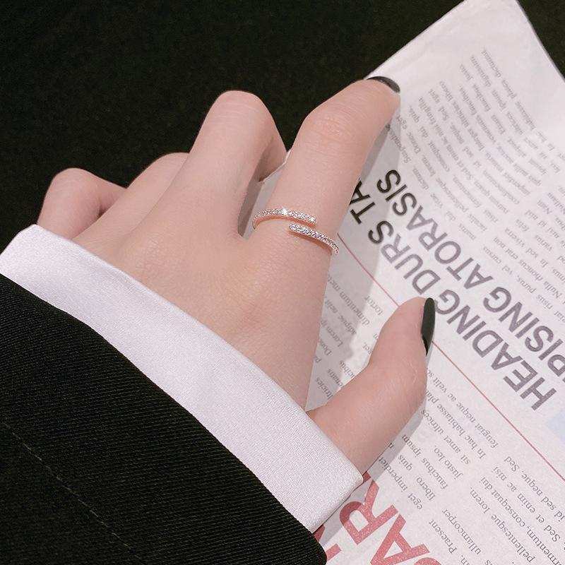 Minimalist Thin Rings For Women Wedding Brilliant Cubic Zircon High Quality Versatile Female Finger Ring Jewelry Gifts
