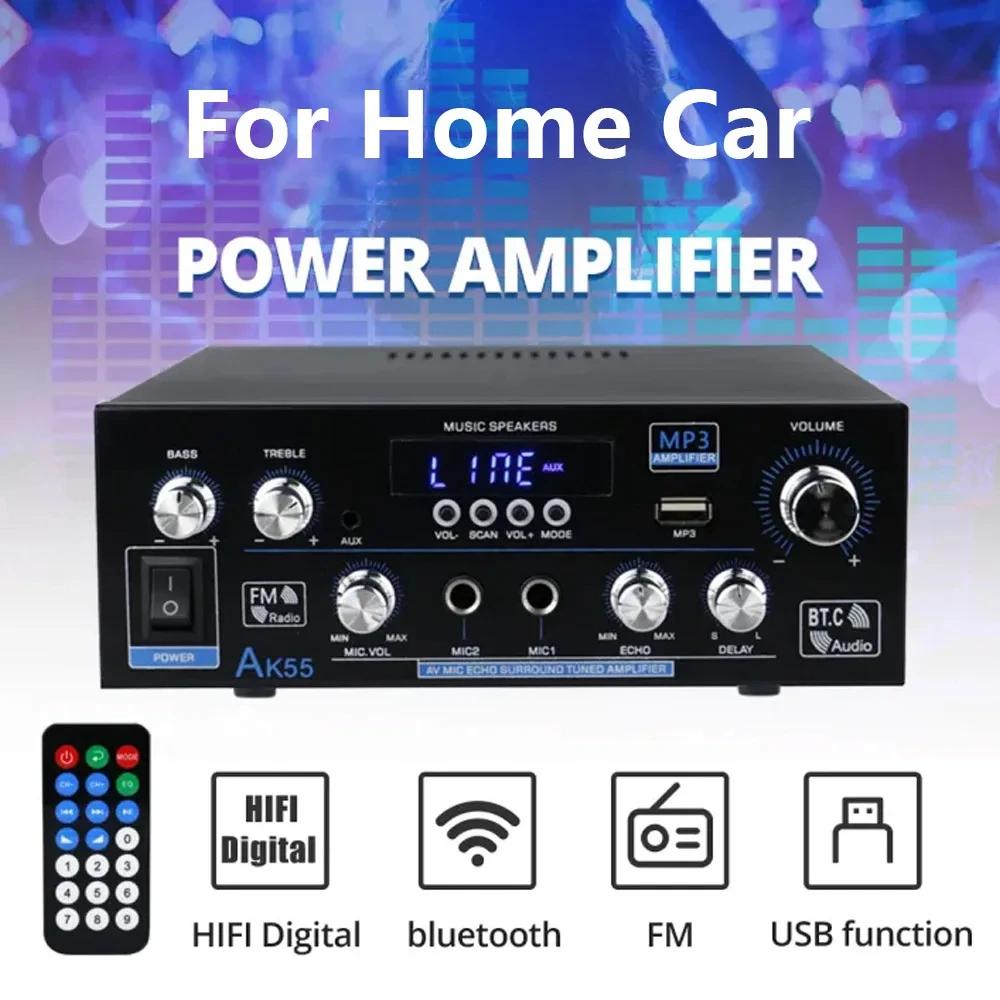 AK55 Hi-Fi Цифровой усилитель Канал 2.0 Bluetooth Объемный звук Усилитель Максимальная мощность 90 Вт x 2 Динамик для дома Автомобиля BT 5.0 Аудиоусилитель