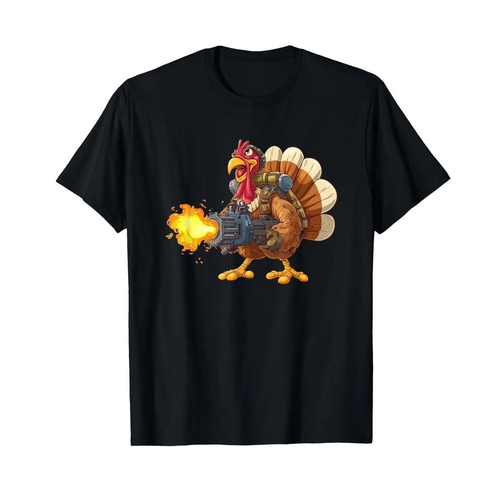 Great Turkey with Flamethrower for Fire Lovers T Shirt vintage Washed Unisex homme streetwear V