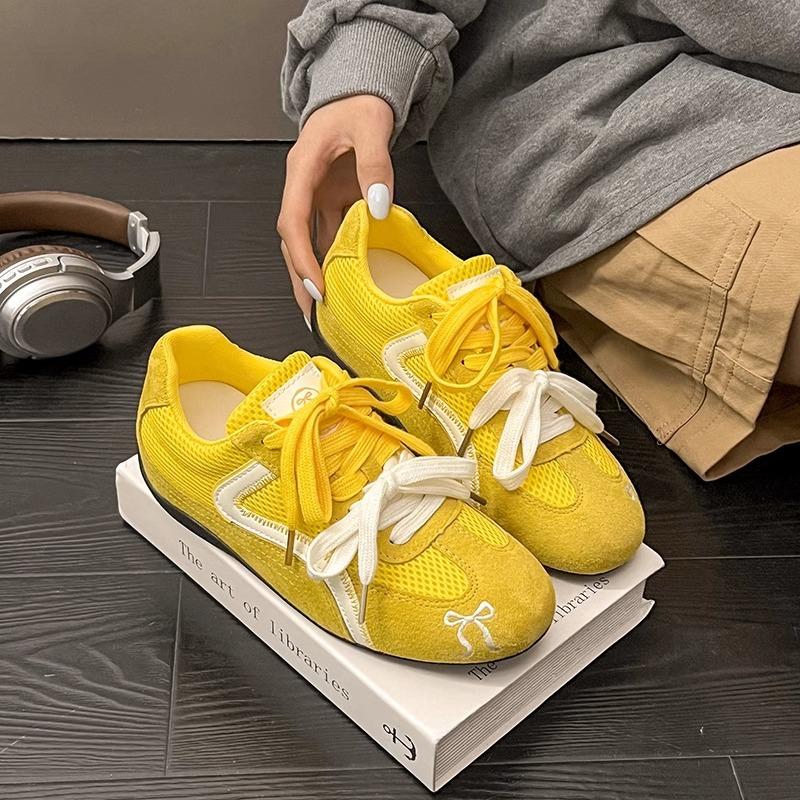 Xiaoxiang Pink German Training Single Shoes Women's 2025 New Color Matching Leisure Sports Inner Height-increasing Thick-soled Birken Forrest Gump Bo