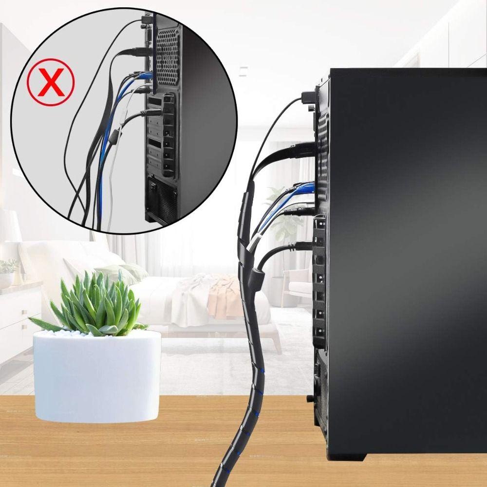 Spiral Cable Sleeve Cover Flexible Tube Line Organizer New Wrap Winding Cable