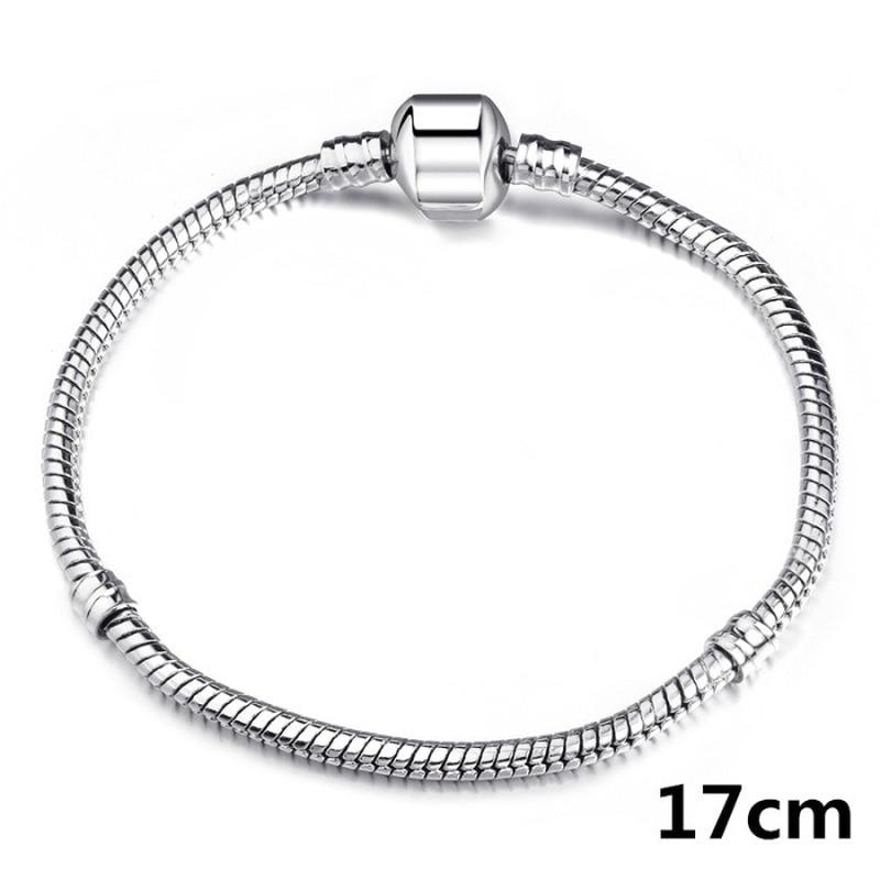 High Quality Silver Snake Chain Fine Bracelet 925 Fit European Authentic Charm Bracelet for Women DIY Jewelry Making