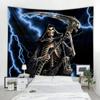 Halloween Decorative Tapestry Skull Death Wall Art Decorative Background Cloth Home Living Room Room Decoration