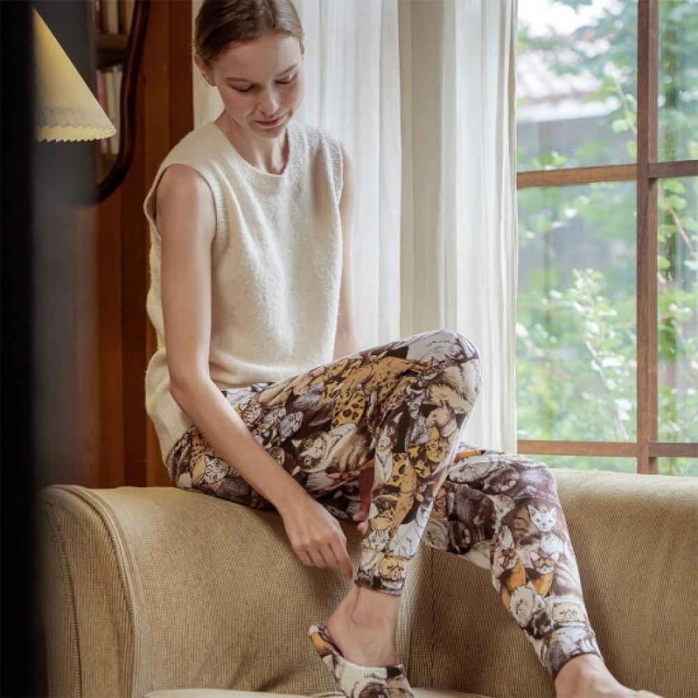L Affair Women S Cocoa Soothing Warm roLL Up Jogger pantS Cg Lwkkapt0190