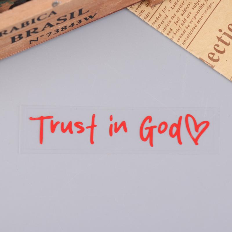 Верь в Бога Сердце Наклейка Декаль Зеркало Заднего Вида Автомобиля Вера Библейский Стих Христианская Церковь Авто Транспорт Бампер Декор