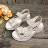 Fashion New Brand Hook Loop Sandals Women Summer Leather Light Casual Wedge Platform Shoes Black Women Outside Anti-slide Sandal Size 43