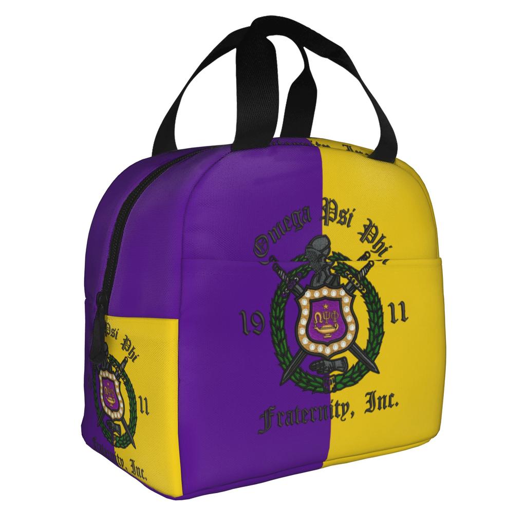 African American Psi Phi Fraternity Inc Lunch Bag Women Cooler Warm Insulated Lunch Boxes for School