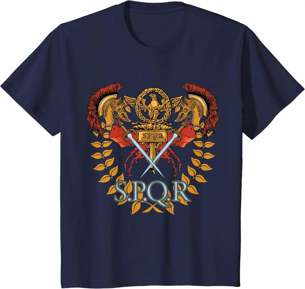 Ancient Rome Roman Legion SPQR Roman Empire T-Shirt 100% Cotton O-Neck Summer Short Sleeve Casual T-shirt Size S-3XL