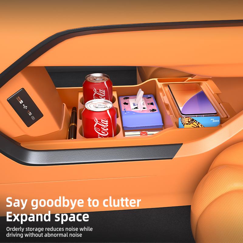 For GWM WEY 80 G9 2025 2026 Storage Box Center Armrest Hidden Box Cup Holder Organizer Interior Accessories
