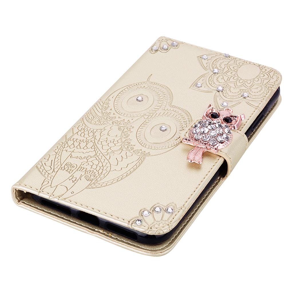 For Samsung Galaxy S24+ Case Rhinestone PU Leather Phone Cover with Wallet Stand