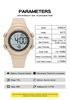 Sanda 6372 Brand Trendy Men Led Electron Watch Soft Tpu Strap Big Screen Led Digital Waterproof Alarm Clock Sports Men's Watches