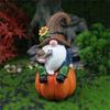 Pumpkin Gnomes Garden Statue Resin Desktop Lawn Ornaments Outdoor Garden Decoration Figurine Thanksgiving Gift