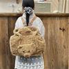 Милый плюшевый рюкзак-медведь для детей, вместительный, уютный, унисекс, школьная сумка