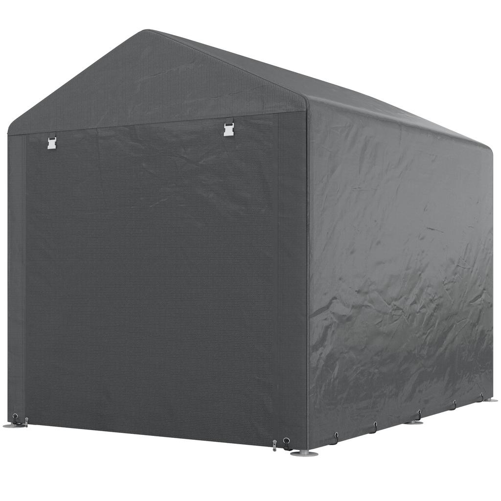 2.2 x 1.6 m Outdoor Storage Tent, with Accessories - Dark Grey