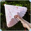 Pink Style Flower Silk Cloth Umbrella Oil Paper Umbrella Rain Women Decor Vintage Dance Prop Chinese Intimate Cultural Parasols
