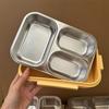 Stainless Steel Lunch Box Divided Food Storage Box Portable Food Container  School/Office