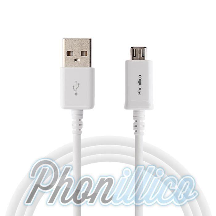 Cable USB Blanc compatible Sony Xperia Z5 COMPACT - Phonillico®