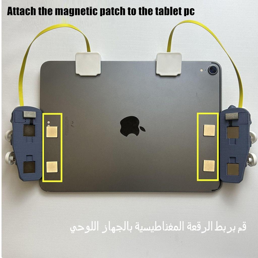 DIY Magnetic Game Controller Ipad Tablet Gamepad 8/6/4 Buttons Pulse Continuous Shooting PUBG Trigger for 7.9inch to 13.4inch 5