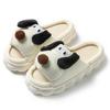 Puppy Indoor and Outdoor Home Wooden Floor Open Open Toe Men and Women Couples Four Seasons Summer Linen Slippers