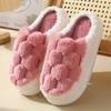 Fashion Women Warm Cotton Slippers Autumn Winter Couples Indoor Confinement Anti-skid Plush Home Thick Bottom Comfort Cotton Shoes