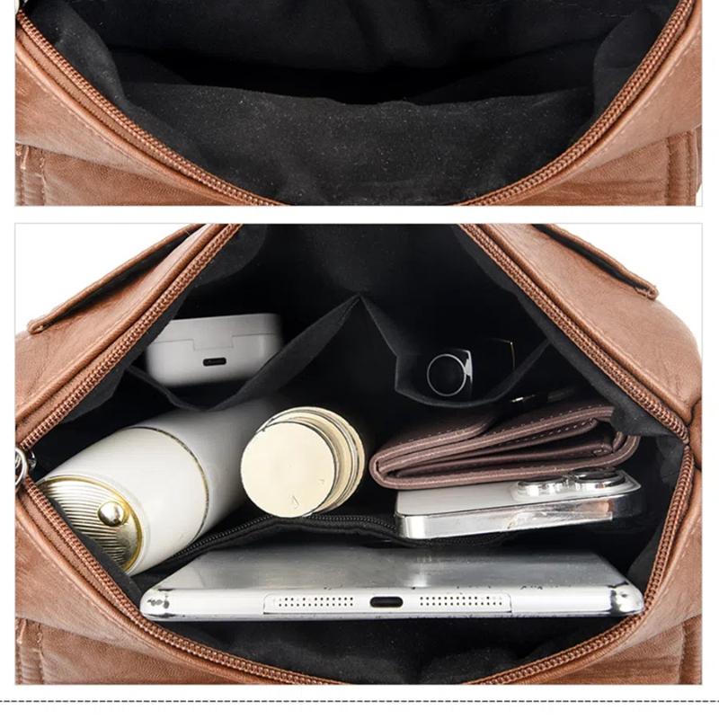 Несколько карманов женские сумки дамская сумочка саквояж высокое качество мягкая кожаная сумка роскошный дизайнер кроссбоди сумки через плечо