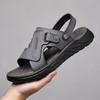 Сандалии мужские летние кожаные пляжные туфли мужские нескользящие износостойкие повседневные мужские сандалии двойного назначения модные универсальные