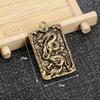 New Retro Brass Ornament, Car Keychain Pendant, Buddha Statue Tag, Antique Personalized Gold Pendant.