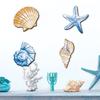Морское украшение стены Деревянная доска Подвесное Прибрежная ракушка Уникальное средиземноморское настенное искусство Морской пляжный декор для дома Спальни Гостиной
