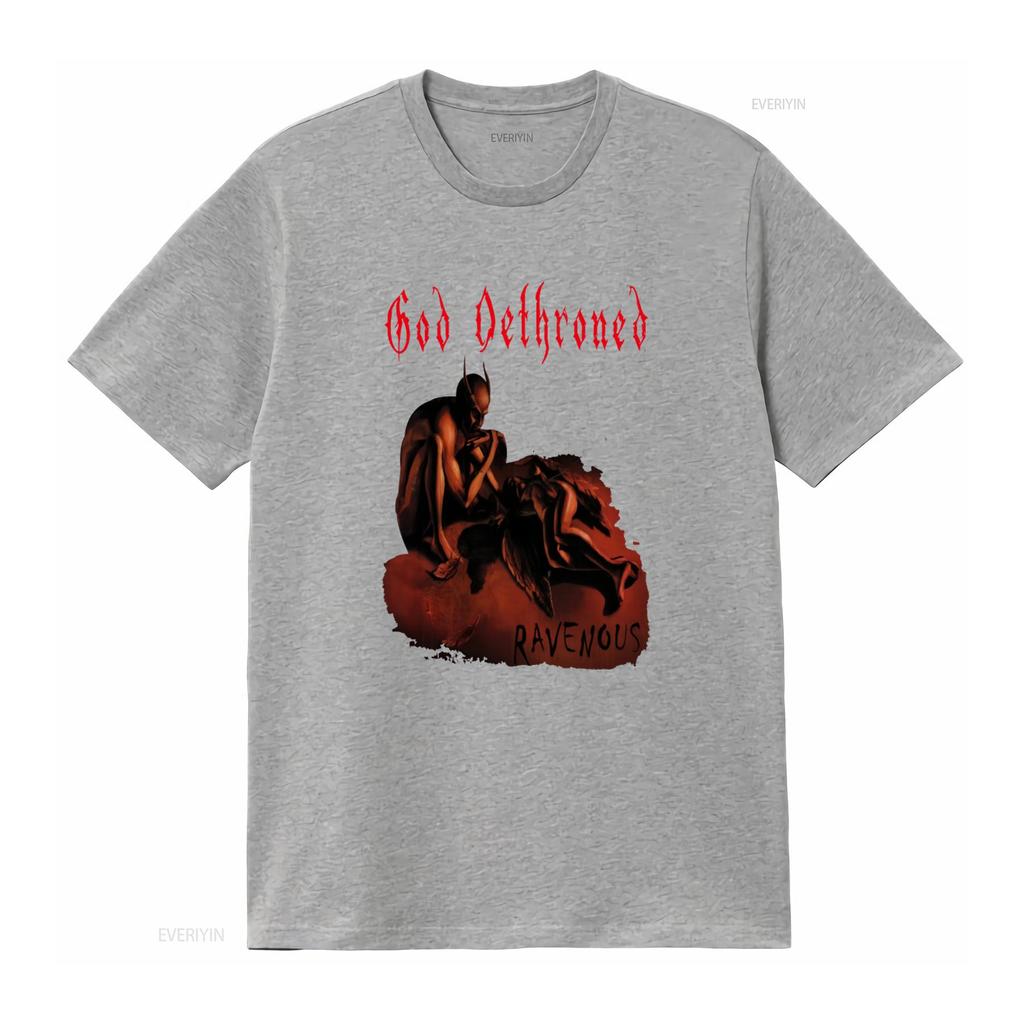 New DTG T shirt GOD DETHRONED Ravenous Design Heavy Metal Band Inspired Size vintage Washed Slightly Stretched Breathable homme