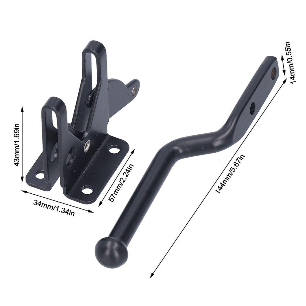 Easy Install Self-Locking Gate Latch Durable Fence Bolt Lock Heavy Gate Latch Kit Wooden Fences