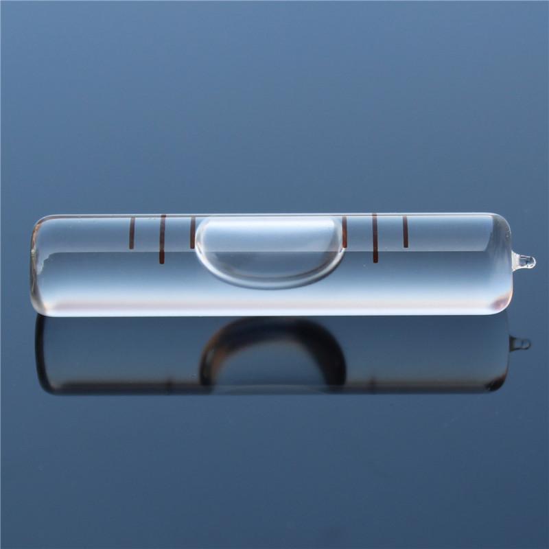 Полный размер Высокоточный длинный стеклянный горизонтальный пузырьковый трубчатый спиртовой уровень Зеленый жидкостный уровень с диаметром пузырька 7 мм