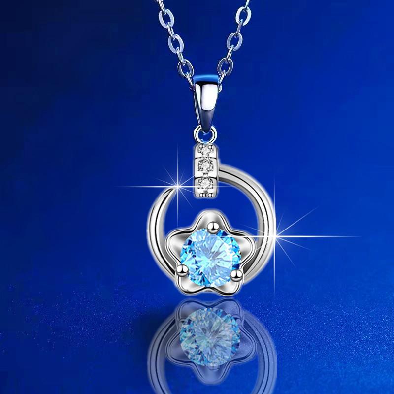Серебряное ожерелье S925 Plum Nail, женская новая простая цепочка с цветком на ключицу